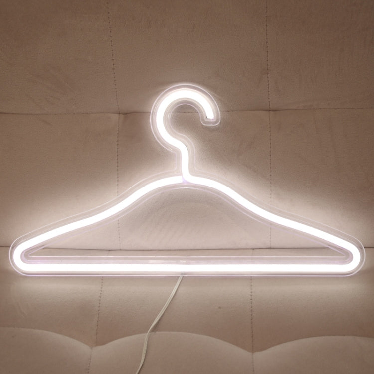 HS-20002 LED Coat Hanger Neon Light Room Decoration Lantern Holiday Light, White Light, Warm Light, Pink Light