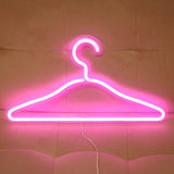 HS-20002 LED Coat Hanger Neon Light Room Decoration Lantern Holiday Light, White Light, Warm Light, Pink Light