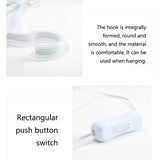 HS-20002 LED Coat Hanger Neon Light Room Decoration Lantern Holiday Light, White Light, Warm Light, Pink Light