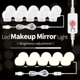 3 Color Temperature Mirror Front Lamp USB Simple Bathroom Makeup Light Bulbs, 2 LEDs, 6 LEDs, 10 LEDs, 14 LEDs