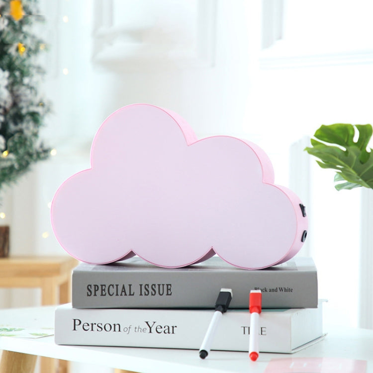 HS-007 LED Letter DIY Cloud Erasable Message Board Confession Lamp, White, Black, Pink, Blue