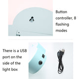 HS-007 LED Letter DIY Cloud Erasable Message Board Confession Lamp, White, Black, Pink, Blue