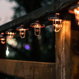 Solar Outdoor Corridor Light String IP65 Iron Festival Decoration String Lights, 4m 10LEDs, 6m 20LEDs