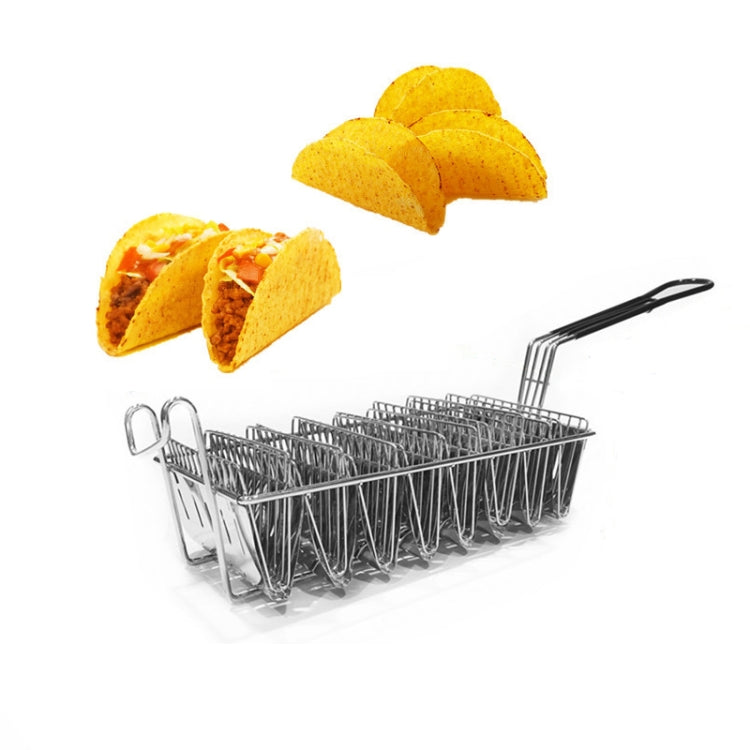 Stainless Steel Taco Tortilla Crust V-Shaping Tool ,Style:, 8 Grid Fried Basket