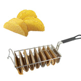 Stainless Steel Taco Tortilla Crust V-Shaping Tool ,Style:, 8 Grid Fried Basket