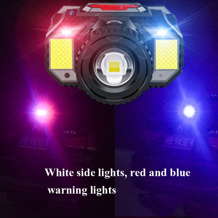 TG-TD009 LED Strong Headlamp Head-Mounted USB Rechargeable Zoom Sensor Headlamp, White Light, Yellow Light