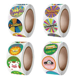 5pcsTeacher Cartoon Pattern Fun Encourage Stationery Stickers Gift Packaging Bag Sealing Stickers, A-252, A-253, A-254, A-255