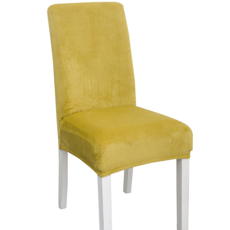 Simple Soft High Elastic Thickening Velvet Semi-Interior Chair Cover Hotel Chair Cover, Coffee Gray, Yellow Green, Wine Red, Navy, Black, Dark Green, White, Peacock Blue, Light Gray, Carbon Gray, Camel, Royal Blue, Beige, Grape Purple, Red, Orange     ...