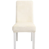 Simple Soft High Elastic Thickening Velvet Semi-Interior Chair Cover Hotel Chair Cover, Coffee Gray, Yellow Green, Wine Red, Navy, Black, Dark Green, White, Peacock Blue, Light Gray, Carbon Gray, Camel, Royal Blue, Beige, Grape Purple, Red, Orange     ...