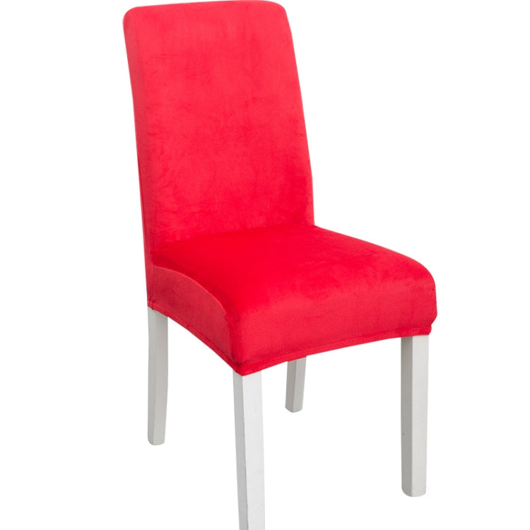 Simple Soft High Elastic Thickening Velvet Semi-Interior Chair Cover Hotel Chair Cover, Coffee Gray, Yellow Green, Wine Red, Navy, Black, Dark Green, White, Peacock Blue, Light Gray, Carbon Gray, Camel, Royal Blue, Beige, Grape Purple, Red, Orange     ...