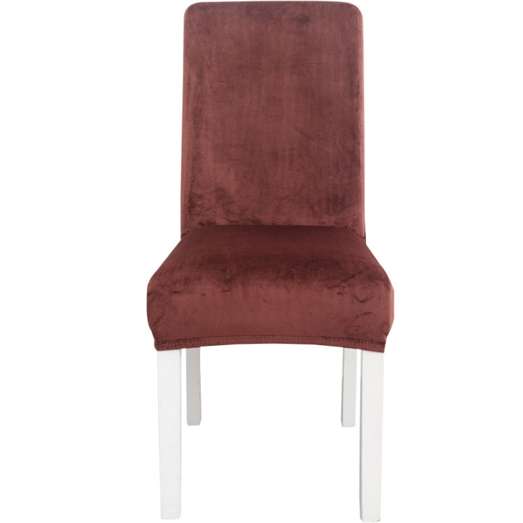 Simple Soft High Elastic Thickening Velvet Semi-Interior Chair Cover Hotel Chair Cover, Coffee Gray, Yellow Green, Wine Red, Navy, Black, Dark Green, White, Peacock Blue, Light Gray, Carbon Gray, Camel, Royal Blue, Beige, Grape Purple, Red, Orange     ...