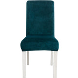 Simple Soft High Elastic Thickening Velvet Semi-Interior Chair Cover Hotel Chair Cover, Coffee Gray, Yellow Green, Wine Red, Navy, Black, Dark Green, White, Peacock Blue, Light Gray, Carbon Gray, Camel, Royal Blue, Beige, Grape Purple, Red, Orange     ...