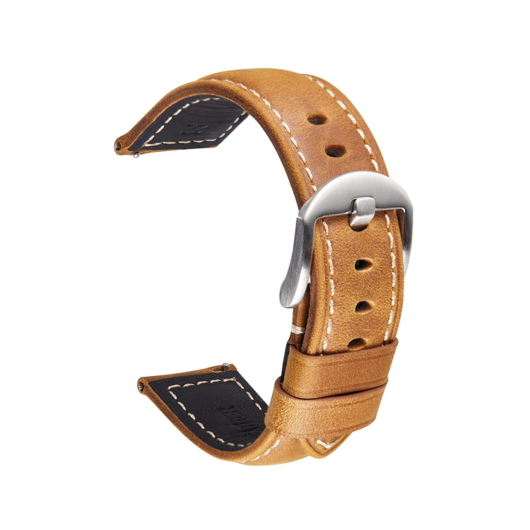 Smart Quick Release Watch Strap Crazy Horse Leather Retro Strap For Samsung Huawei,Size:, 20mm (Dark Brown Black Buckle), 20mm (Deep Brown Silver Buckle), 20mm (Light Brown Black Buckle), 20mm (Light Brown Silver Buckle), 20mm (Black And Black Buckle)...