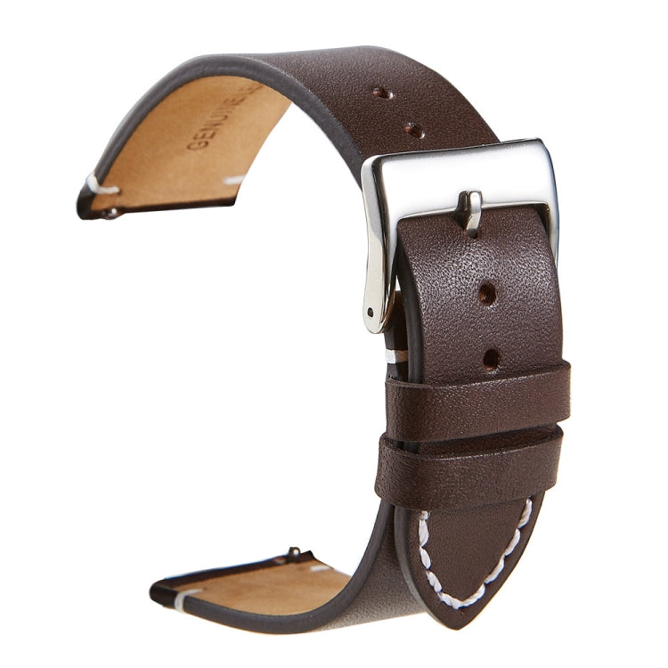 First Layer Retro Cowhide Frosted Bottom Leather Quick Release Ultra-Thin Universal Watch Strap, Size：, 16mm, 18mm, 20mm, 22mm, 24mm
