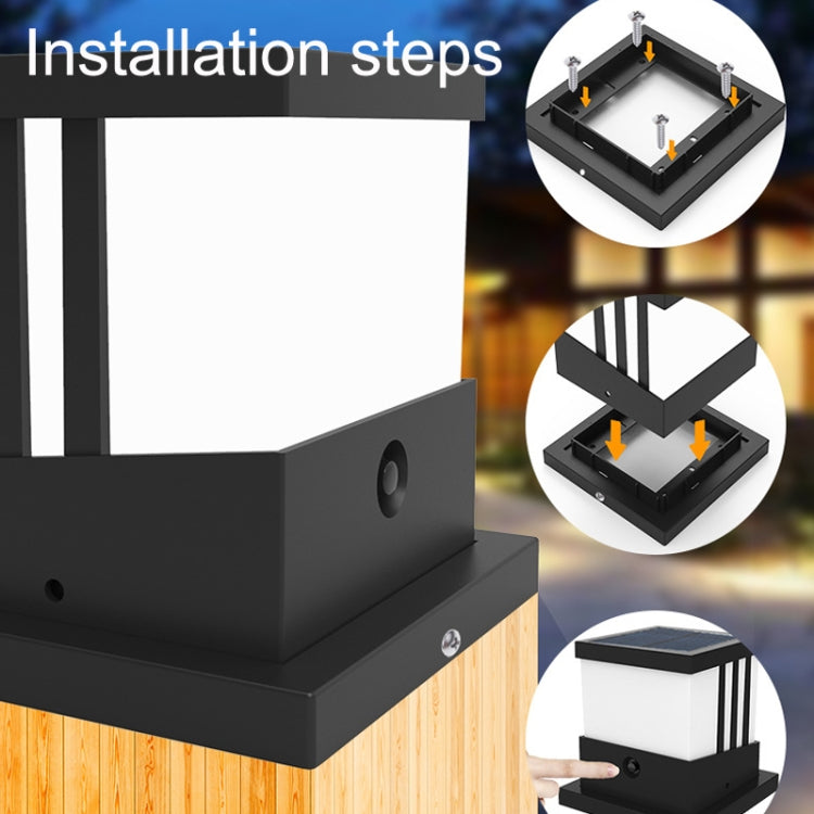 Solar Outdoor Waterproof Column Head Lamp Courtyard Landscape Lamp