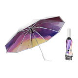 3021 Automatic Rain And Sun Dual-Purpose Umbrella Sun-Proof And Anti-Rebound Folding Umbrella, Light Orange, Light Pink, Light Blue, Illusion Green, Illusion Purple, Illusion Blue, Illusion Pink Illusion Purple