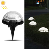 8 LEDs Solar Circular Underground Light Outdoor Waterproof Lawn Stair Light, Light Color:, White Light