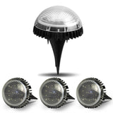 8 LEDs Solar Circular Underground Light Outdoor Waterproof Lawn Stair Light, Light Color:, White Light