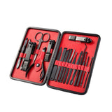 18 In 1 Nail Clippers Home Pedicure and Nail Care Tools, Black Red, Black Yellow Black Red