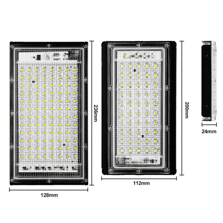 Waterproof LED Flood Light Outdoor Garden Light Construction Site Lighting Project Light, Specs:, 100W 96 Beads (Cool White)