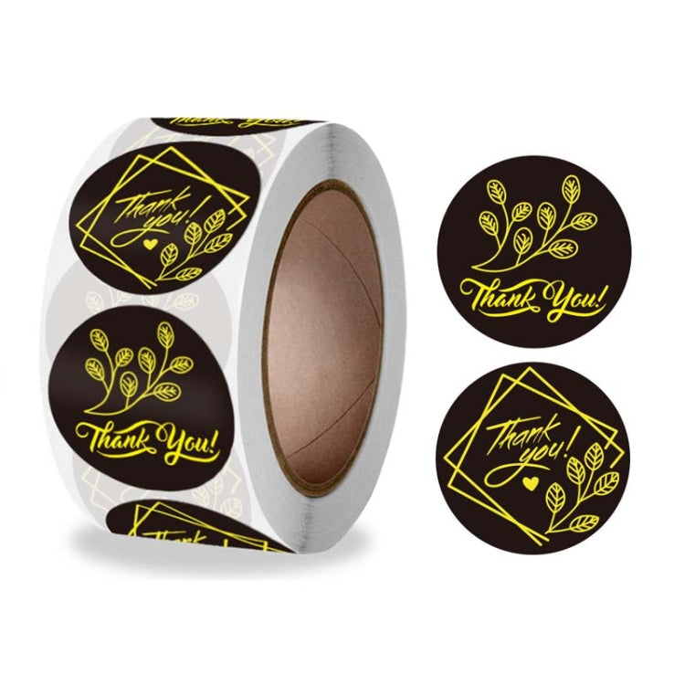 Thank You Hot Stamping Sticker Floral Wedding Gift Decoration Label, K-80-25mm, K-81-25mm K-80-25mm