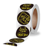 Thank You Hot Stamping Sticker Floral Wedding Gift Decoration Label, K-80-25mm, K-81-25mm