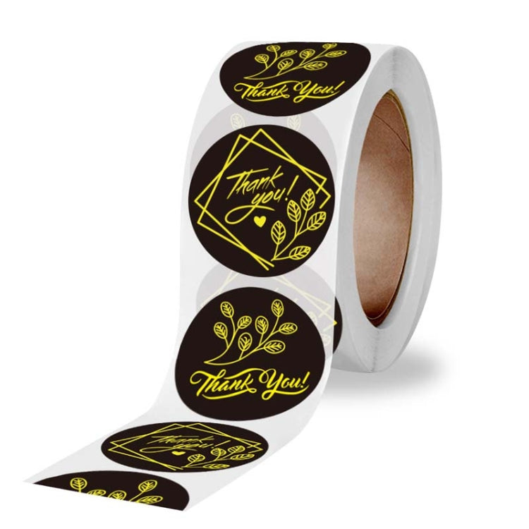 Thank You Hot Stamping Sticker Floral Wedding Gift Decoration Label, K-80-25mm, K-81-25mm