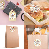 2 Rolls K-54 Thank You Floral Gift Decoration Sticker Label, Size: 2.5cm, 2.5cm, 3.8cm