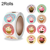 2 Rolls K-86 Cake Baking Handmade Thank You Label Gift Decoration Sealing Sticker, K-86 Sticker K-86 Sticker