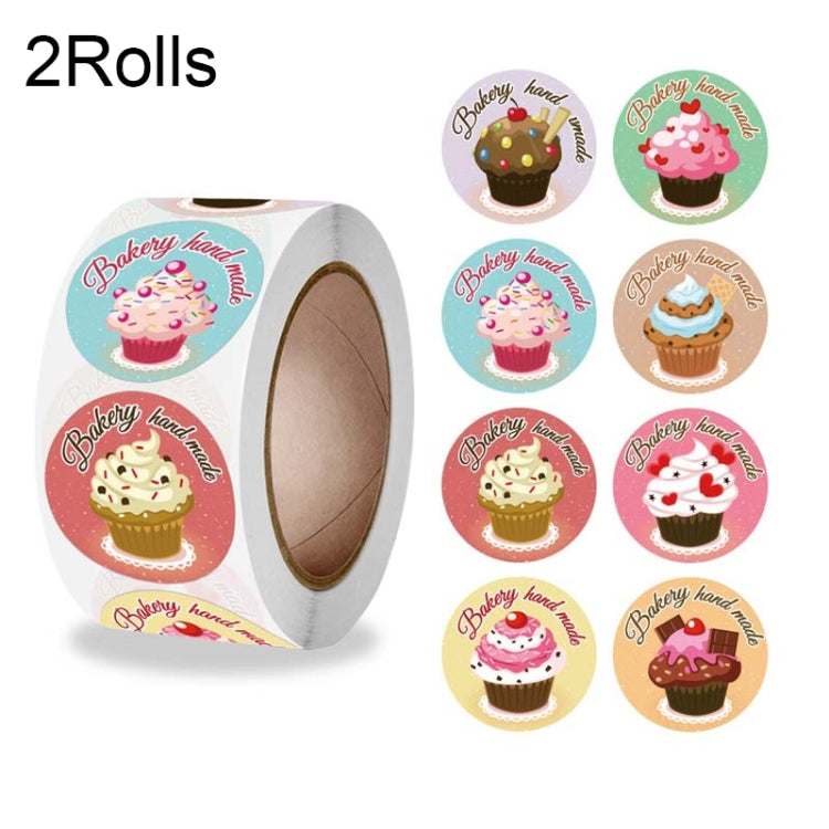 2 Rolls K-86 Cake Baking Handmade Thank You Label Gift Decoration Sealing Sticker, K-86 Sticker K-86 Sticker
