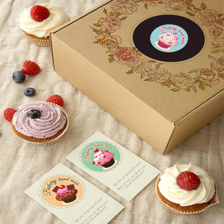 2 Rolls K-86 Cake Baking Handmade Thank You Label Gift Decoration Sealing Sticker, K-86 Sticker