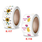 2 Rolls Animal Decoration Envelope Sealing Sticker Thank You Label, 2.5cm