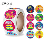 2 Rolls Birthday Sticker Gift Decoration Sealing Sticker, 2.5cm / 1inch 2.5cm 1inch A-343