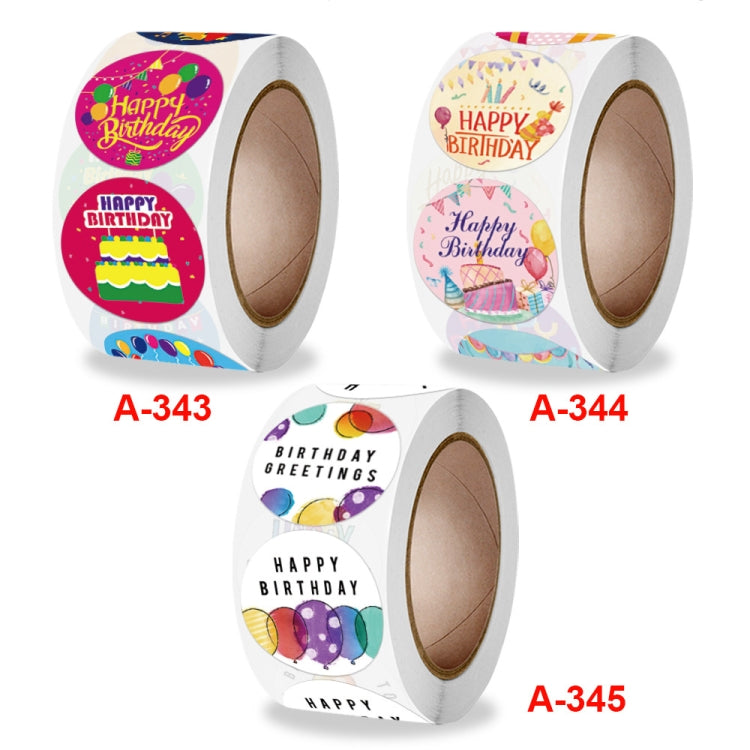 2 Rolls Birthday Sticker Gift Decoration Sealing Sticker, 2.5cm / 1inch