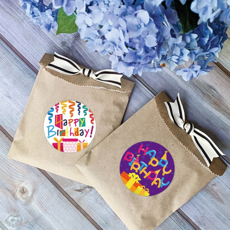 2 Rolls Birthday Sticker Gift Decoration Sealing Sticker, 2.5cm / 1inch