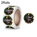 2 Rolls Sealing Sticker With Flower Crafts Decoration Label, 2.5cm/1inch 2.5cm 1inch A-334