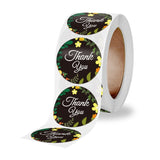 2 Rolls Sealing Sticker With Flower Crafts Decoration Label, 2.5cm/1inch