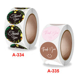 2 Rolls Sealing Sticker With Flower Crafts Decoration Label, 2.5cm/1inch