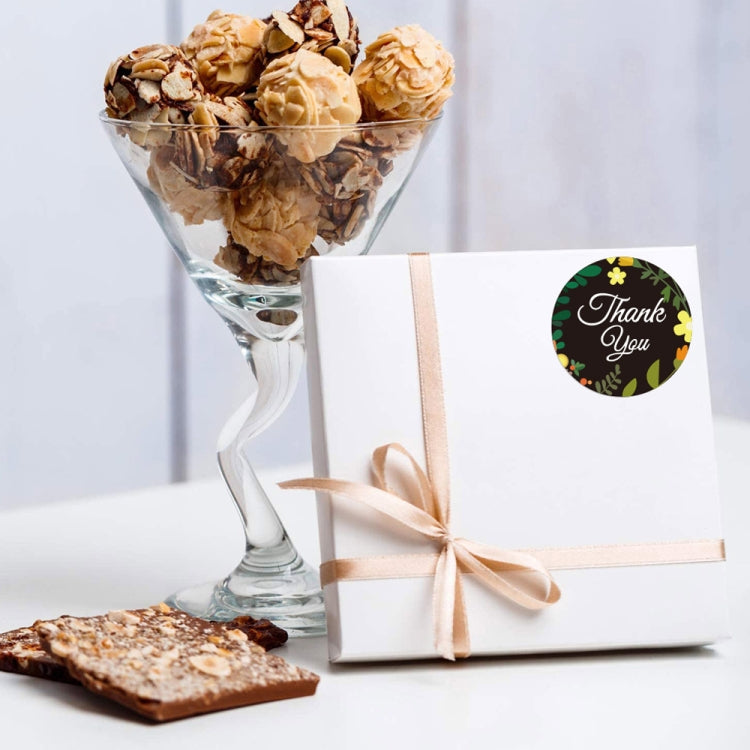 2 Rolls Sealing Sticker With Flower Crafts Decoration Label, 2.5cm/1inch