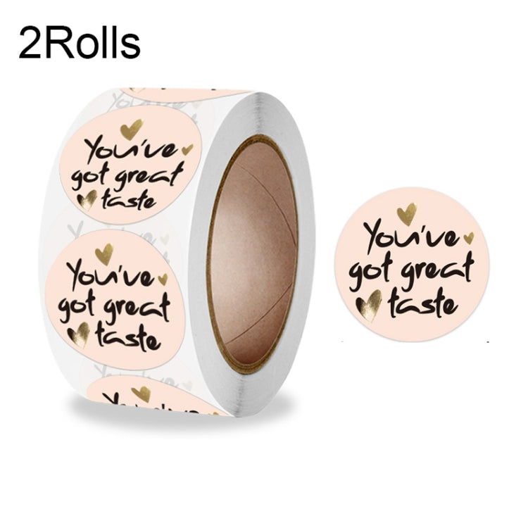 2 Rolls Love Thank You Sticker Gift Decoration Label, 2.5cm / 1inch 2.5cm 1inch A-346
