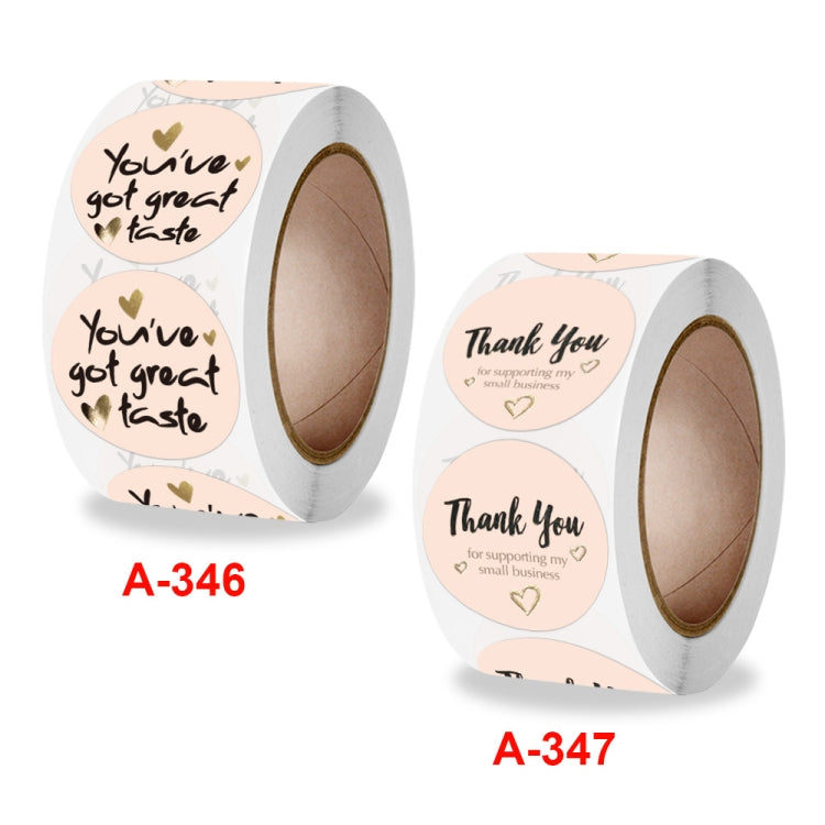 2 Rolls Love Thank You Sticker Gift Decoration Label, 2.5cm / 1inch