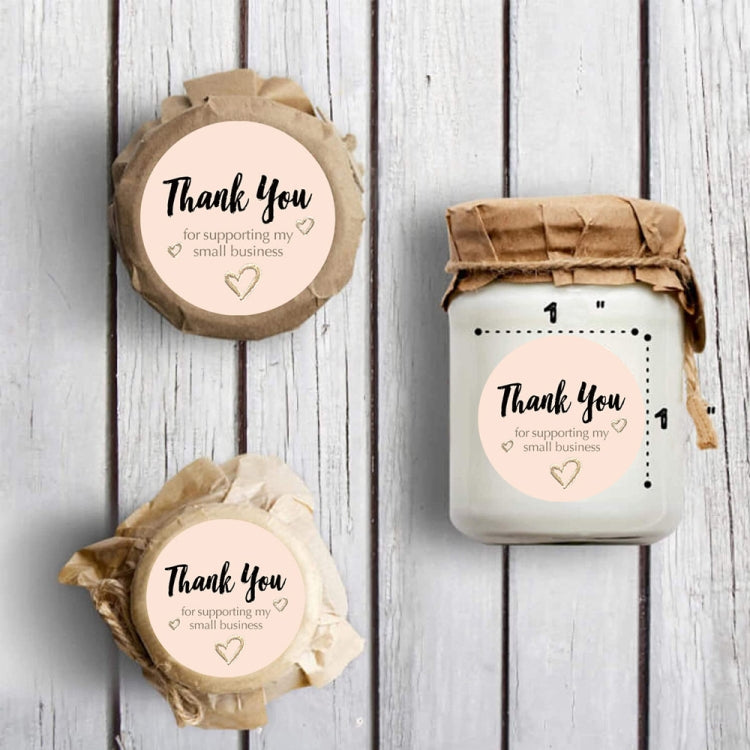 2 Rolls Love Thank You Sticker Gift Decoration Label, 2.5cm / 1inch