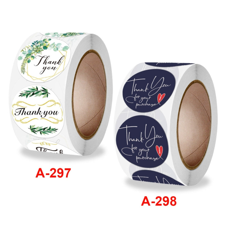 2 Rolls Thank You Floral Sticker Wedding Gift Decoration Label, 2.5cm / 1inch