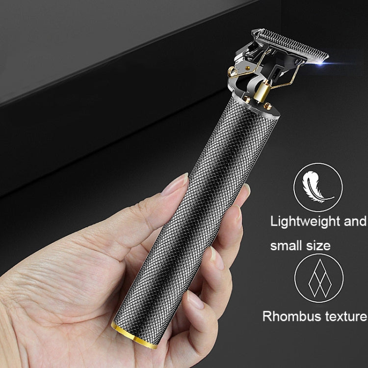 Hollow T-Shaped Steel Head Hair Trimmer USB Charging Carving Electric Hair Clipper, Steel Head (Gradient), Steel Head (Black), Steel Head (Gold), Steel Head (Silver)