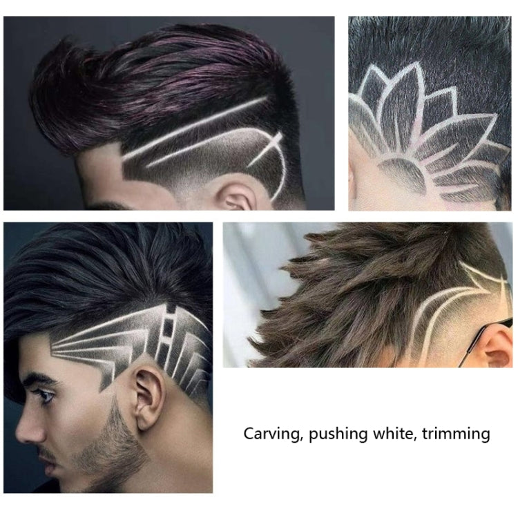 Hollow T-Shaped Steel Head Hair Trimmer USB Charging Carving Electric Hair Clipper, Steel Head (Gradient), Steel Head (Black), Steel Head (Gold), Steel Head (Silver)