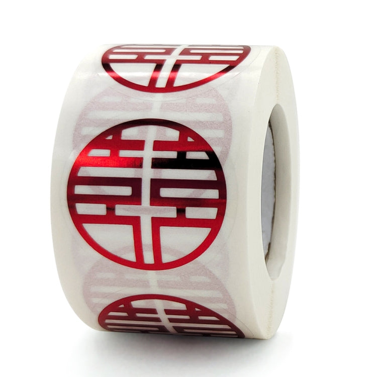 Wedding Happy Word Sticker Envelope Sealing Sticker Sugar Box Red Envelope Wedding Label, Diameter:, Colour: 25mm, 25mm, 38mm
