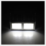 2 LEDs Solar Powered Light Sensor Control IP44 Waterproof LED Wall Lamp Outdoor Patio Yard Pathway Garden Stairs Step Night Security Lighting, White Light, Warm Light