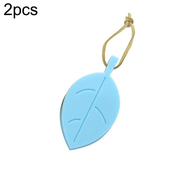 2 PCS Creative Leaf Silicone Door Stop Child Anti-pinch Security Door Crash Pad Blue