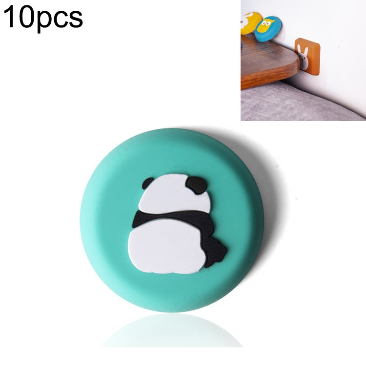 10 PCS Crash Pad for Wall Door Handle Silicone Cushion Pad Panda