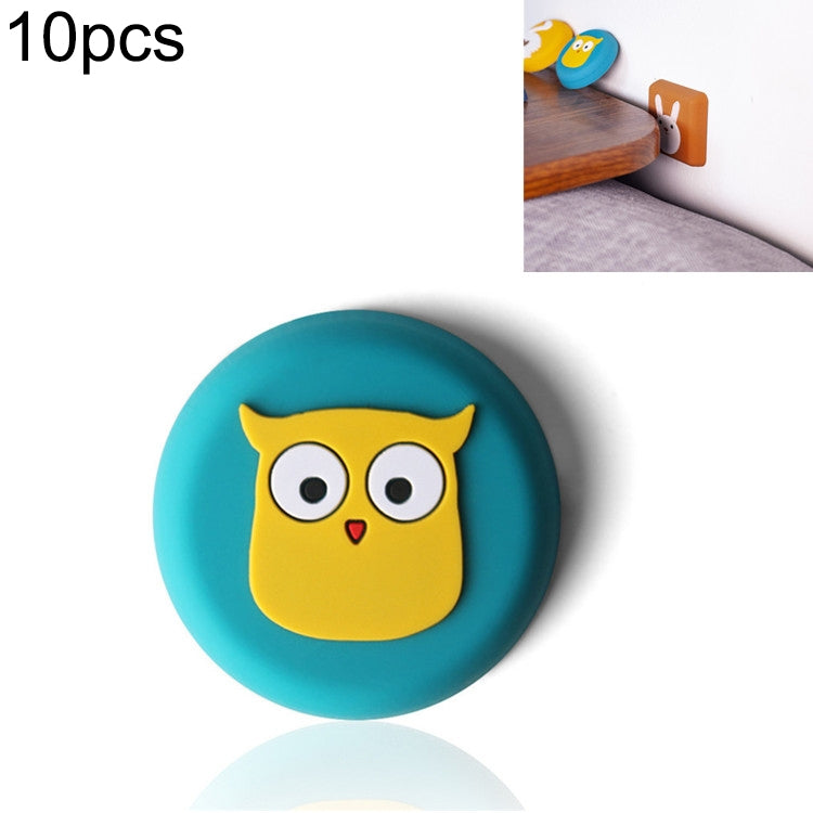 10 PCS Crash Pad for Wall Door Handle Silicone Cushion Pad Owl